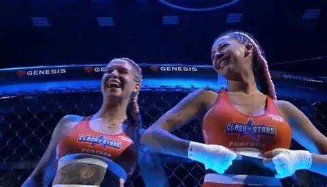 karina pedro flash crowd|TV viewers stunned as giggling MMA fighters flash crowd before。